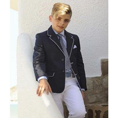Jacket+Pants) 2018 Boy Suits Flower boy Slim Fit Tuxedo Brand Fashion Children Wedding Dress Kid Suit Blazer for Wedding Prom
