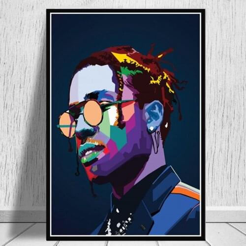 Poster Prints Tyler Creator A$AP Nipsey Hussle Post Malone Ski Mask Painting Canvas Art Wall Pictures For Living Room Home Decor