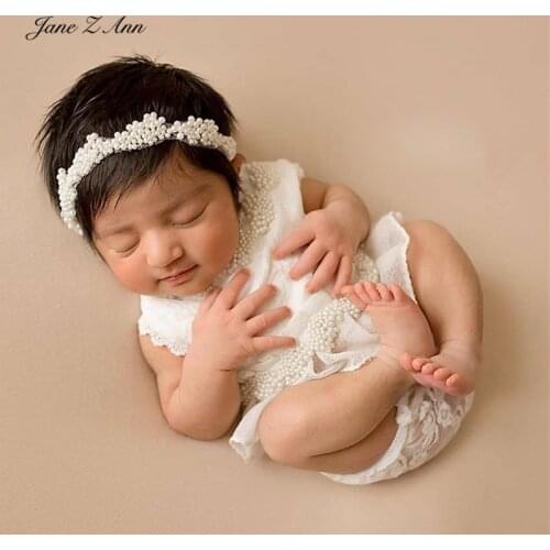 Jane Z Ann Pearl hair belt handmade headdress newborn photography props studio shooting accessories