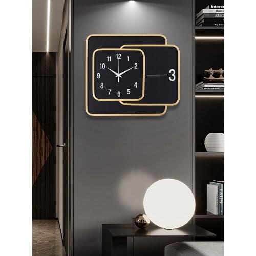 Luxury Classic Wall Clock Silent Large Black Gold Digital Wall Clock Modern Design Creative Reloj Pared Room Decoration BW50WC