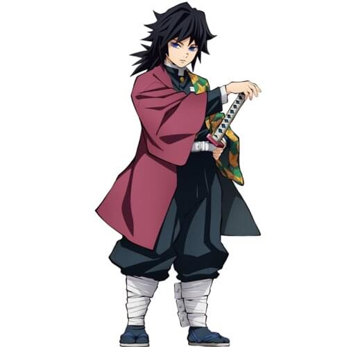 RuleMylife giyu tomioka Kimetsu no Yaiba car stickers decal anime cute car accessories decoration pegatinas para coche