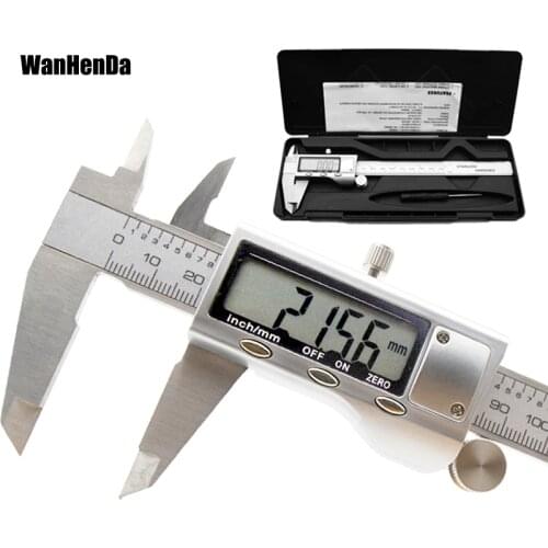 0-150mm stainless steel digital caliper measuring tools electronic digital vernier calipers metal measuring instrument 6 inch