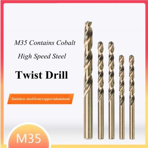 1/1.5/2/3.5/4/5mm M35 contains cobalt High Speed Steel Drill Bit Straight Shank Drill Twist Drill