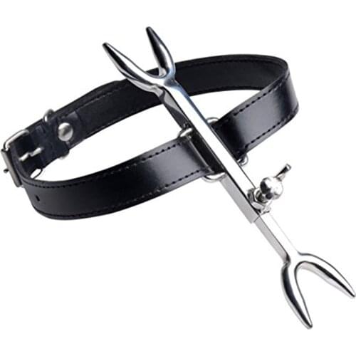 Stainless Steel Heretics Fork&Leather Collar,BDSM Bondage Restraints,Adult Sex Toys For Couple Erotic Toys