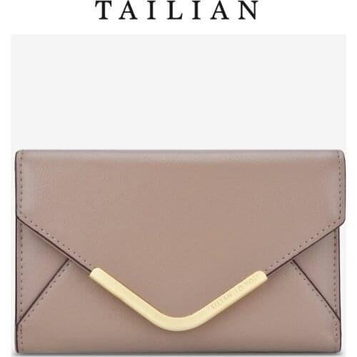 Talian Womens Wallet Fashion Three Fold Envelope Short Wallet Multi Function Zero Wallet