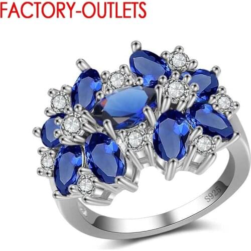 Fashion Jewelry 925 Sterling Silver Ring Bridal Set Cubic Zirconia Prong Setting Romantic Style Women Girls Party Engagement