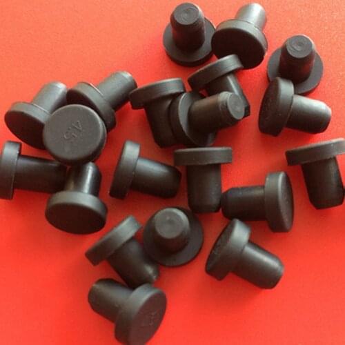10PCS 2.7mm-14mm Black/White Silicone Rubber Hole Plugs Solid T Type High Temperature Seal Stopper Dustproof Plug
