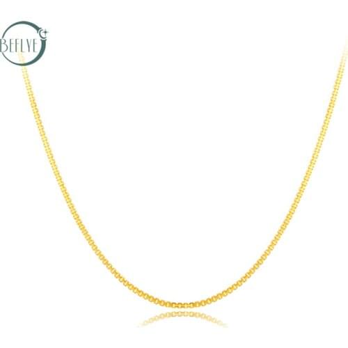 18k pure gold necklace rose white gold color gold jewelry exquisite high-end box set chain women pendant jewelry rope gifts