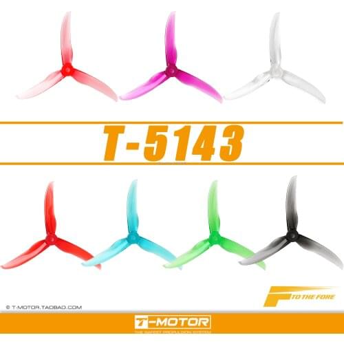 20 pcs/10 pair T-motor T5143 5143 5 inch Propeller 3 blade tri-blade Paddle Violent Lightweight 3.8g Crystal Propeller for FPV