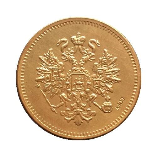 24 - K gold plated Russian coins 1876 copy Free shipping