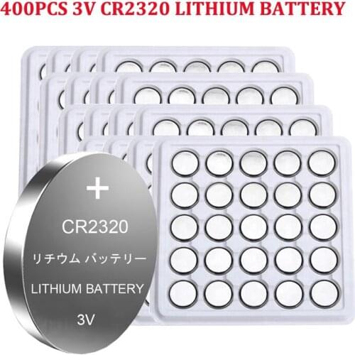 400PCS CR2320 BR2320 DL2320 ECR2320 3v button battery 2320 batteries car remote control free shipping