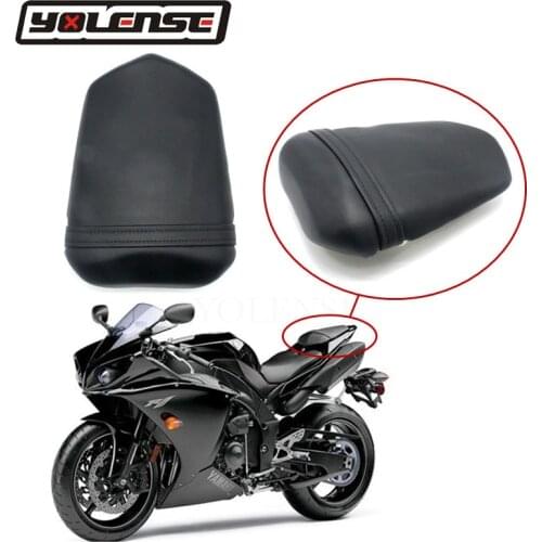 Black Motorcycle Rear Passenger Pillion Cushion Seat For Yamaha YZF R1 2004 2005 2006 YZF-R1 YZFR1 Seat Pad Cover