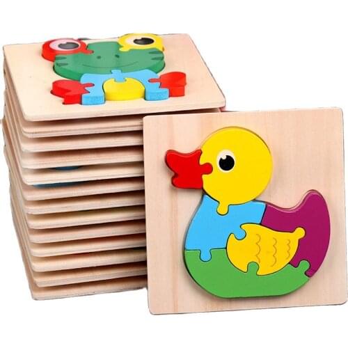 Wooden Stereoscopic Baby Early Instructs Intelligence Childrens Puzzle Toys Learning Toys for Children