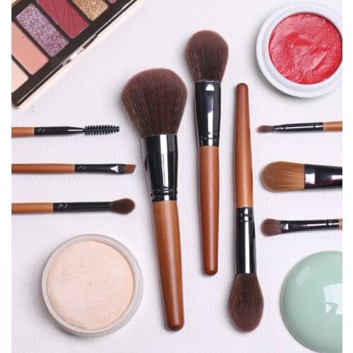9 Pcs Makeup Brush Suit Contour Powder Foundation Eye Blush Eyebrow Shadow New Lips Make Up Tool Makeup Brush Wooden Handle