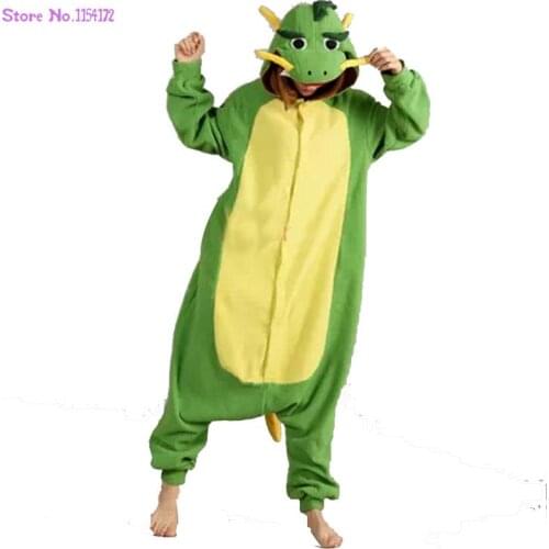 Chinese Fleece Women Men Halloween Cosplay Costume BodysuitsDragon Onesies For Adults Kigurumi Pajamas Animal One-piece Pijamas