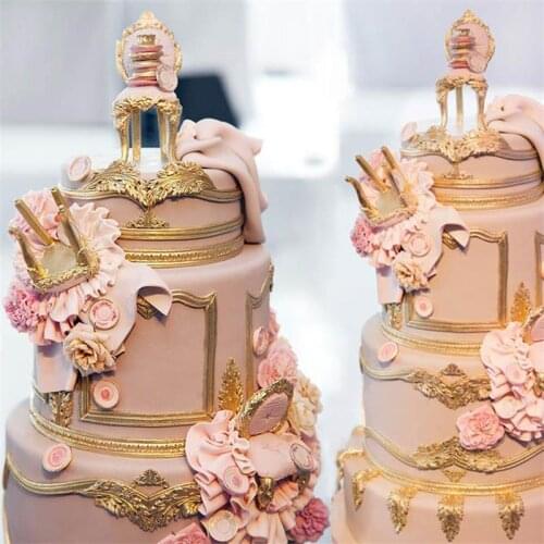 Classic Cake Frame Silicone Mold Resin Kitchen Baking Tools DIY Candy Chocolate Pastry Fondant Moulds Dessert Lace Decoration