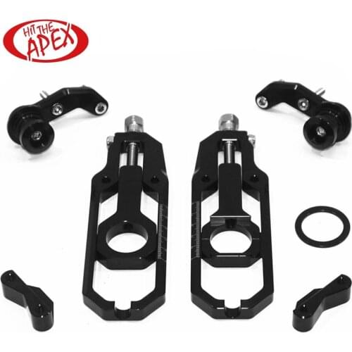 Motorcycle CNC Chain Adjusters Tensioners Kit For Suzuki GSXR 1000 2009-2016 GSXR Catena Rear Axle Spindle with Swing arm Spools