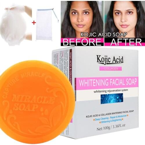 100g Original Kojie Acid Soaps Skin Bleaching Lightening Whitening Moisturizing Face Care Bath and Body Works