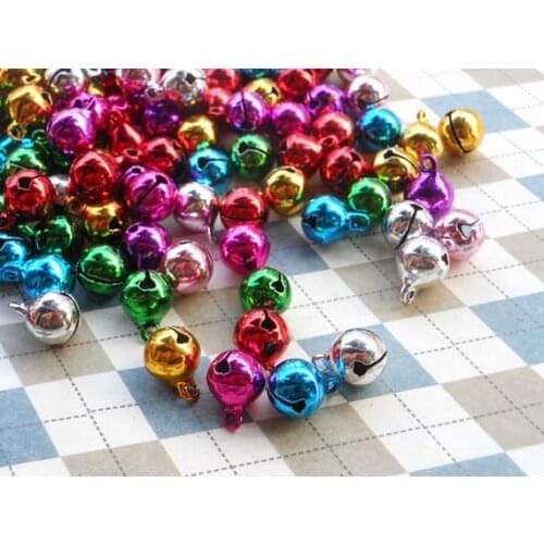 Set of 200pcs Alloy Copper Bell Pendant Beads Lovely Charms Vintage Jingle Bell for Xmas Decor, Clothes Part free shipping