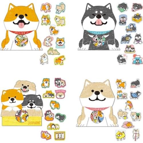 30pcs/Pack Kawaii Dog Shibanban Animal DIY Scrapbooking Stickers Laptop Mobile Phone Decorative Label Sticker Escolar Kids Gift