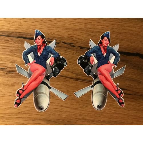 Girl Sticker Pinup 50th 60th 70th Racer Rockabilly Tattoo Hot Rod Rat car stickers and decals