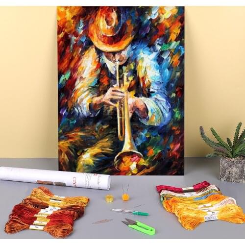 Mood Indigo Pre-Printed 11CT Cross-Stitch Set DIY Embroidery DMC Threads Craft Knitting Needlework Painting Gift Sales