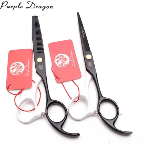6.0" Stainless White&Black Straight Shears Thinning Scissors Hairdressers Scissors Barber Shop Professional Hair Scissors Z1023