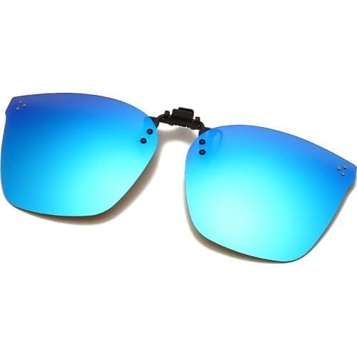 Clip on Flip up Polarized Lens For Prescription Glasses Women Men Square Driving Night Vision Glasses UV400 Sunglasses Shades