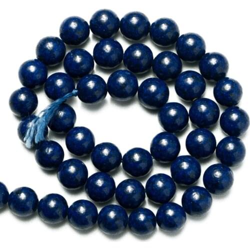 Wholesale Lapis Lazuli Stone Beads 4mm 6mm 8mm 10mm 12mm Round Loose Beads Needlework for Jewelry Making Necklace Bracelet DIY