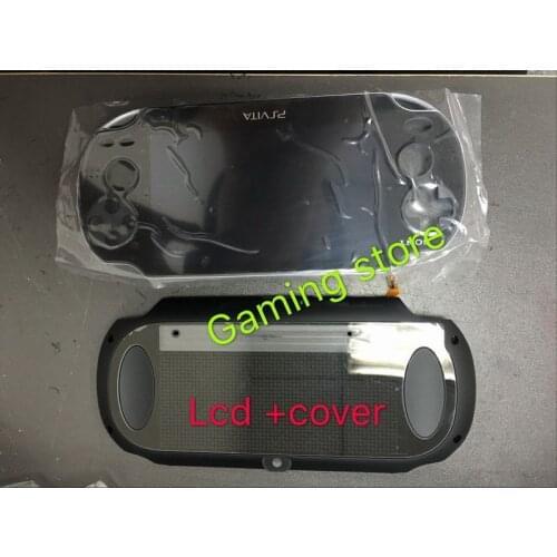 Original 90% new for psvita for ps vita psv 1000 lcd screen with frame+back cover black 3g or wifi version+screen protector