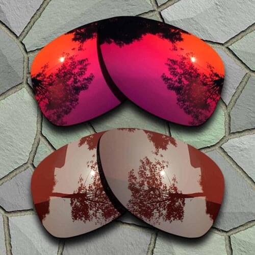 Violet Red&Bronze Brown Sunglasses Polarized Replacement Lenses for Oakley Dispatch 2
