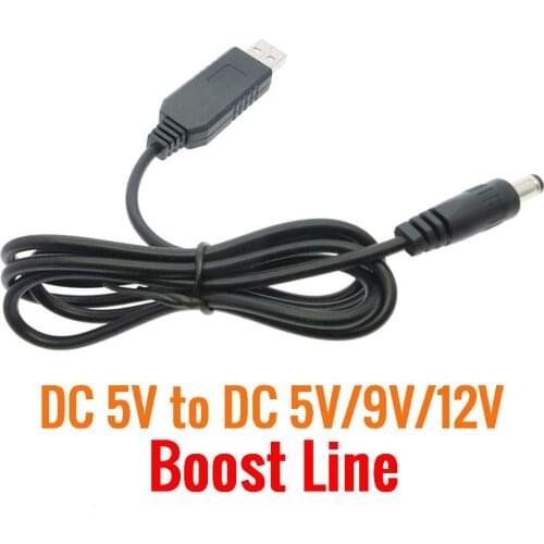 Durable USB Power Boost Line DC 5V to DC 5V / 9V / 12V Step UP Module USB Converter Adapter Cable 2.1x5.5mm Plug