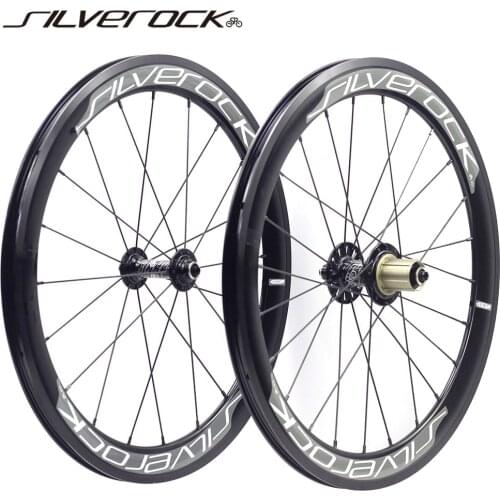 SILVEROCK 20" 1 1/8 451 406 Minivelo Wheelset with Hight Rim V Brake 11s 100mm 130mm for Fnhon NEO Folding Bikes Aero Wheels
