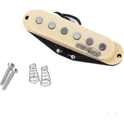Wilkinson M Series High Output Alnico 5 Strat Single Coil Neck Pickup for Stratocaster Electric Guitar, Cream