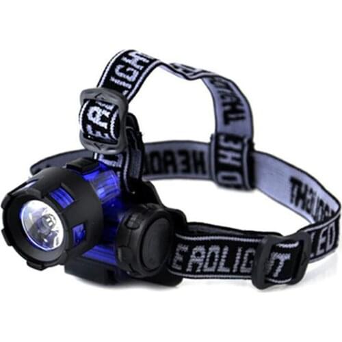 High-Powered LED Headlamp Flashlights 3W 160LM Plastic Up Down Headlight for Camping, Running, Outdoors, Emergency Light