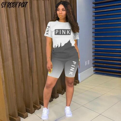 Tie Dye Print Streetwear Tracksuit 2 Two Piece Set Women T- Shirt+Pants Sets Casual Sport Vacation Outfits Summer 2021 New