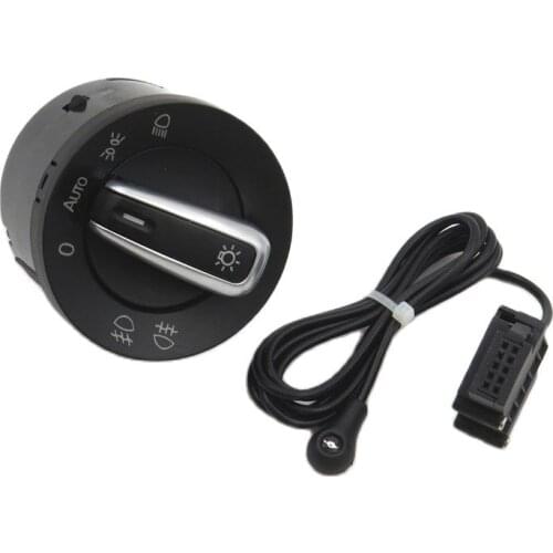 1Set Auto Chrome Headlight Sensor Switch & Control Module For Golf MK6 Passat B6 Rabbit Touran Tiguan 5ND 941 431B 5ND941431B