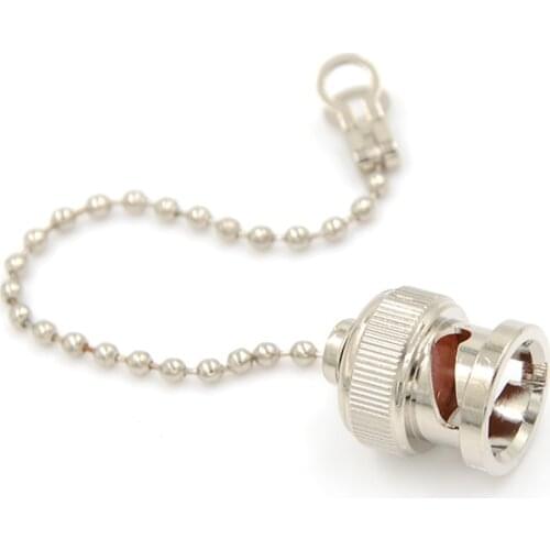 1Pc Plug Cover Waterproof Connector Plugs Dust Metal Cap With Chain High Quality