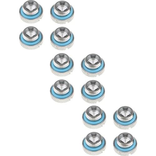 12Pack Chrome Brass Water Cooling G1/4 Plug for Computer Water Cooling