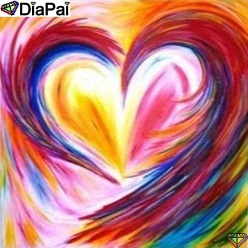 DiaPai 5D DIY Diamond Painting 100% Full Square/Round Drill "Color heart" Diamond Embroidery Cross Stitch 3D Decor A23166