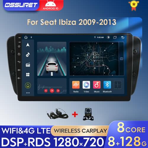 2G+32G Android 10.0 Car Radio Multimedia Video Player for Seat Ibiza 6j 2009-2013 Navigation GPS 2din Autoradio NO Dvd RDS WIFI