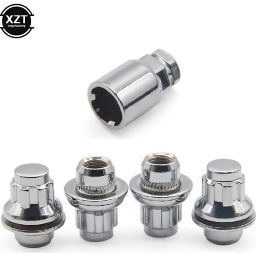 Car Chrome Anti-theft Wheel Screw Bolt Lock Nut Key Adapter fit for Mitsubishi Pajero Sport Outlander Lancer Galant ASX