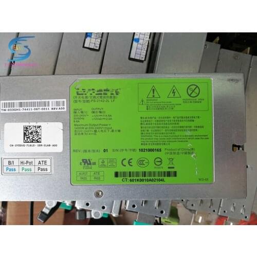 Free ship 1400w psu PS-2142-2L power supply for C6100 C410X 1400W server switching power supply