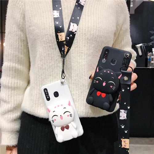 3D Cartoon Coin Wallet Phone Case For Samsung Galaxy A71 A51 5G A01 A21 A31 A41 M21 A21S A10 A20 A30S A70 Soft Silicone Cover