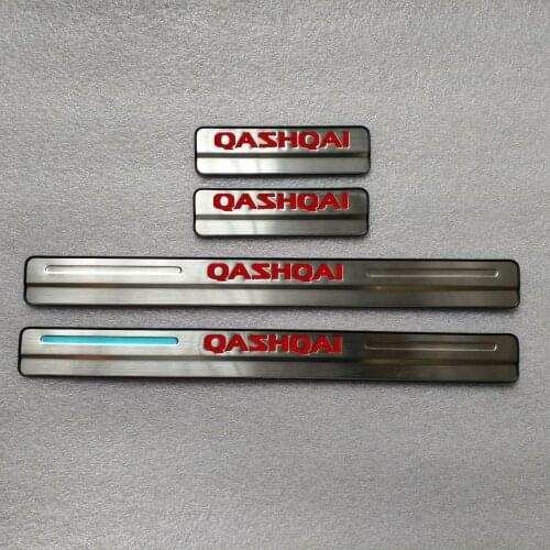 For Nissan QASHQAI 2015 2016 2017 2018 Stainless steel door sill scuff plate pedal welcome trim car styling accessories