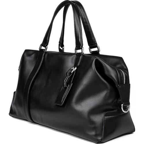 Genuine Leather Travel Bag European Style Design Cowhide Women Men Weekend Bag Handbag 6007A