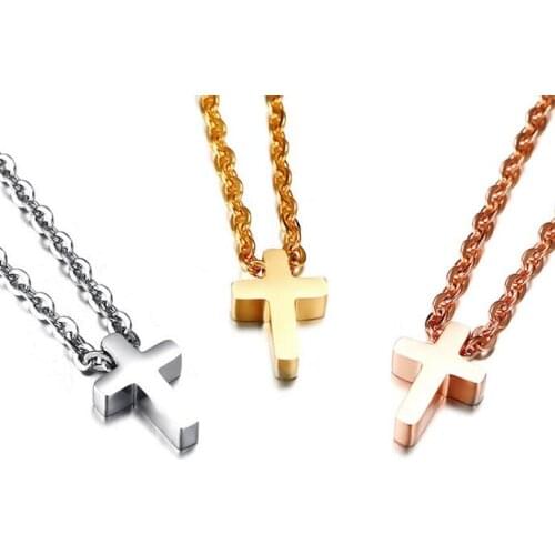 Fate love jewelry 3 Color Religious huge Cross Stainless Steel Fashion jewelry necklace pendant for Women 20