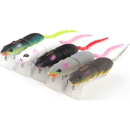 5 PCS/SET Artificial Fishing Lure Plastic Mouse Lure Swimbait Rat Fishing Bait With Hook Outdoor Fishing Tackle L34