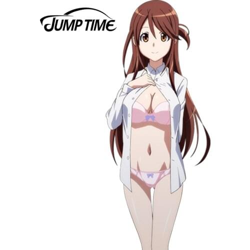 JumpTime 13cm x 5.4cm 3D Sexy Girl Iida Nana Anime Rail Wars! Vinyl Wrap Sexy Beauty Car Decal Stickers Racing Waterproof