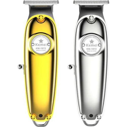 Kemei hair trimmer KM-1972 rechargeable hair clipper cordless Professiona haircut machine beard trimmer baldhead metal body